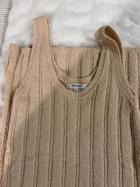 Madewell Beige Ribbed Tank Sweater